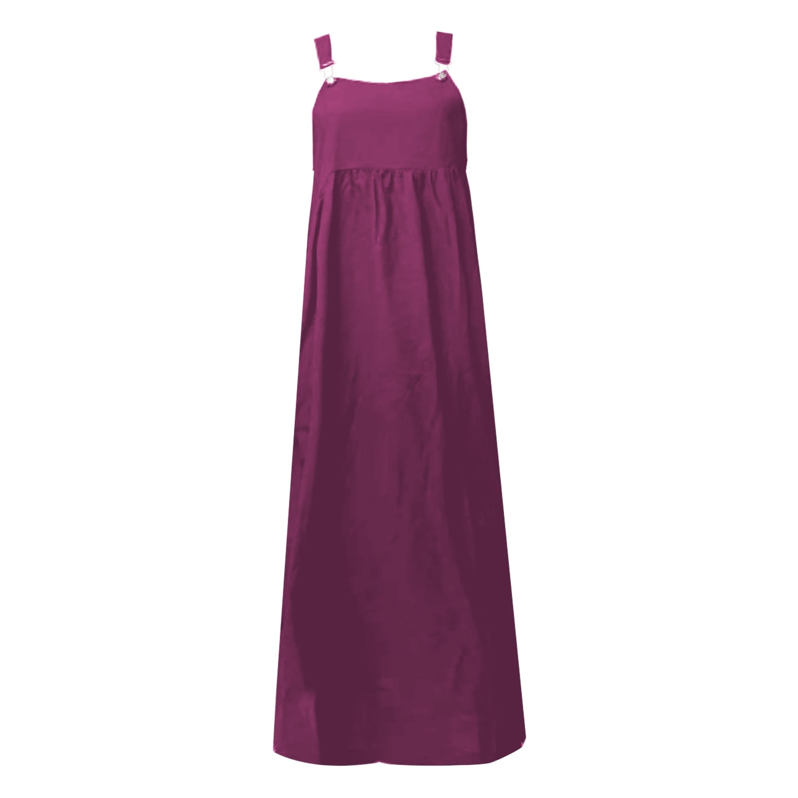 thumbnail image 4 of Vestido de lino para mujer para primavera/verano: tirantes ajustables, informal/para la playa, lavable a máquina, corte holgado, tejido de lino., 4 of 4